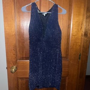 charlotte russe navy blue glitter dress